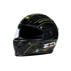 Zeus ZS-1800B Gloss Carbon AM8 Fluo Yellow Kapalı Kask