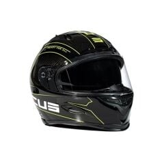 Zeus ZS-1800B Gloss Carbon AM8 Fluo Yellow Kapalı Kask