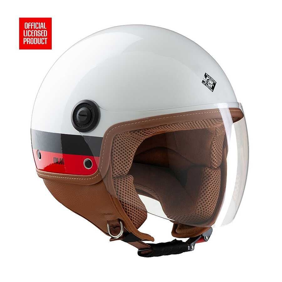 TUCANO URBANO EL JETTIN 6.0 YARIM KASK MILAN DEVIL İNCİ BEYAZI