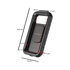 Knmaster TT-950WU Titreşim Engelleyici Kablosuz ve Usb'li Tüm Motosikletlere Uygun Telefon Tutucu
