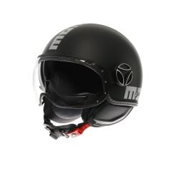 Momodesign Fgtr Evo Mono Matt Black Silver Açık Kask