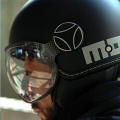 Momodesign Fgtr Evo Mono Matt Black Silver Açık Kask