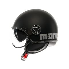 Momodesign Fgtr Evo Mono Matt Black Silver Açık Kask
