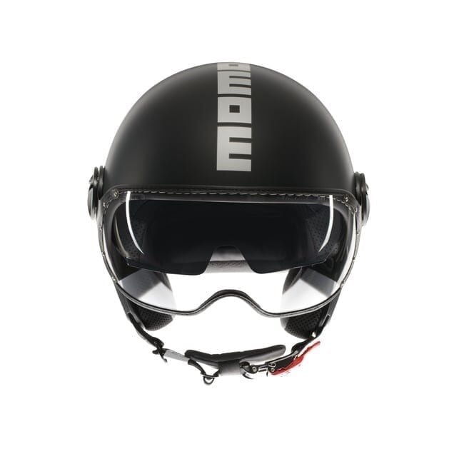 Momodesign Fgtr Evo Mono Matt Black Silver Açık Kask