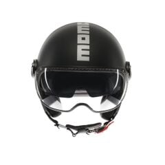Momodesign Fgtr Evo Mono Matt Black Silver Açık Kask