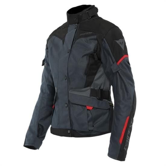 Dainese Tempest 3 Ebony Black Lava Red D-Dry Kadın Mont