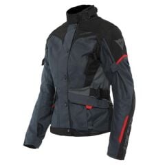 Dainese Tempest 3 Ebony Black Lava Red D-Dry Kadın Mont