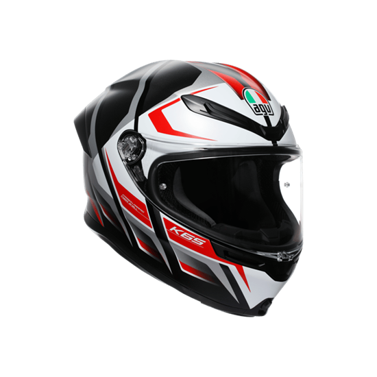 Agv K6 S Karve Matt Black White Red Configuration Kapalı Kask