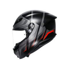 Agv K6 S Karve Matt Blk Grey Red Kapalı Kask