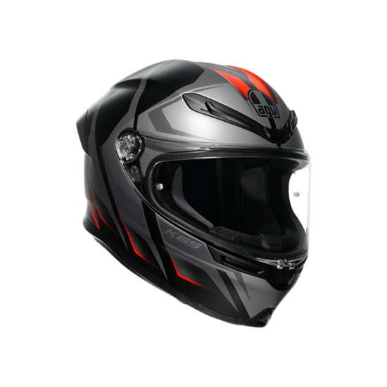 Agv K6 S Karve Matt Blk Grey Red Kapalı Kask