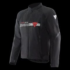 DAINESE CEKET/HEROSPHERE AIR TEX JACKET BLACK WHITE STRIPES/RED