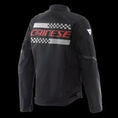 DAINESE CEKET/HEROSPHERE AIR TEX JACKET BLACK WHITE STRIPES/RED