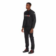 DAINESE CEKET/HEROSPHERE AIR TEX JACKET BLACK WHITE STRIPES/RED