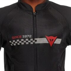 DAINESE CEKET/HEROSPHERE AIR TEX JACKET BLACK WHITE STRIPES/RED