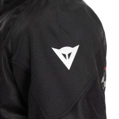 DAINESE CEKET/HEROSPHERE AIR TEX JACKET BLACK WHITE STRIPES/RED