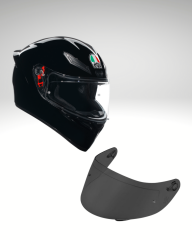 Agv K1 S Mono Black Kapalı Kask Ve  Koyu Füme Vizör
