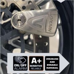 Auvray B-Lock 10 Çelik Alarmlı Disk Kilidi 10 mm 120DB Sra Sertifikalı