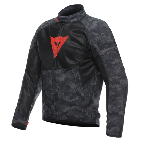 Dainese İgnite Camo Gray Black Fluo Red Air Tekstil Mont