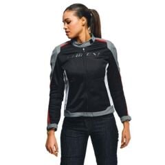 DAINESE CEK/HYDRAFLUX 2 AIR LADY D-DRY BLK CHR-GRY LAVA-RED