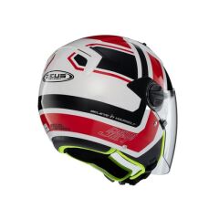 Zeus ZS-213 AX5 White Black Red Açık Kask