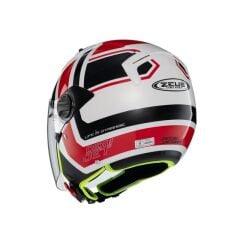 Zeus ZS-213 AX5 White Black Red Açık Kask