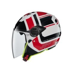 Zeus ZS-213 AX5 White Black Red Açık Kask