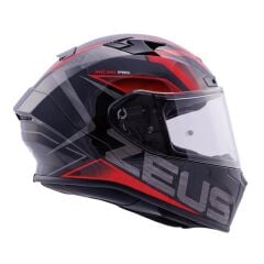 Zeus ZS-826 Pearl Black Red BK3 Kapalı Kask (Pinlock Dahil)