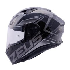 Zeus ZS-826 Pearl Black Silver BK3 Kapalı Kask (Pinlock Dahil)