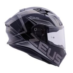 Zeus ZS-826 Pearl Black Silver BK3 Kapalı Kask (Pinlock Dahil)