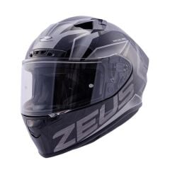 Zeus ZS-826 Pearl Black Silver BK3 Kapalı Kask (Pinlock Dahil)
