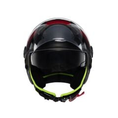 Zeus ZS-213 AX5 Black Red Grey Açık Kask
