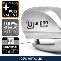 URBAN SECURITY UR22 VESPA UYUMLU ALARMLI DİSK KİLİDİ 6MM PİM