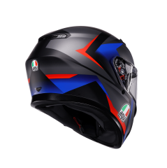 Agv K3 Mplk Striga Matt Black Blue Red Kapalı Kask