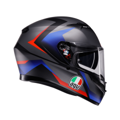 Agv K3 Mplk Striga Matt Black Blue Red Kapalı Kask