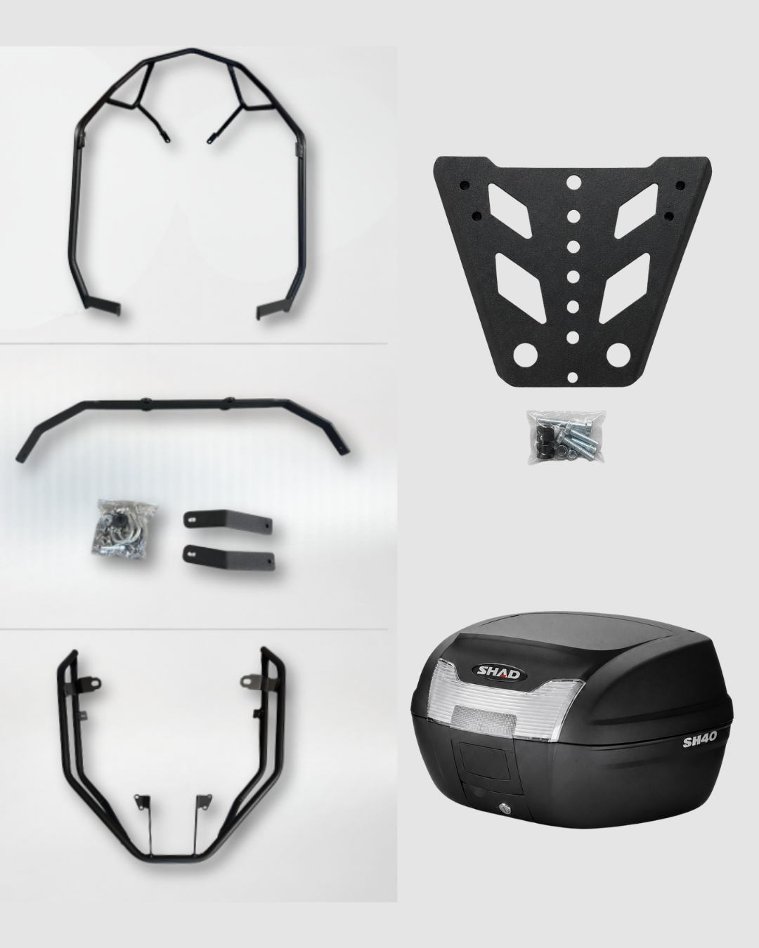 SYM JOYMAX 250 KORUMA DEMİRİ,ÇANTA DEMİRİ, SHAD SH40 ARKA ÇANTA(40 LİTRE) SET