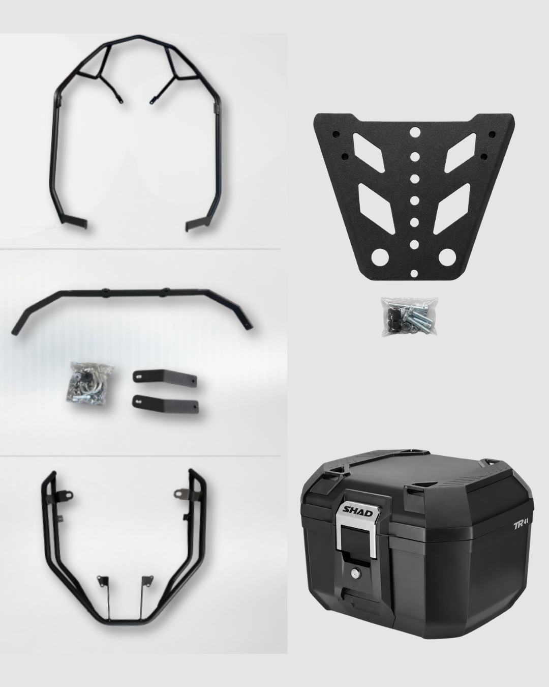 SYM JOYMAX 250 KORUMA DEMİRİ,ÇANTA DEMİRİ, SHAD TR41 TERRA ARKA ÇANTA (41 LİTRE) SET